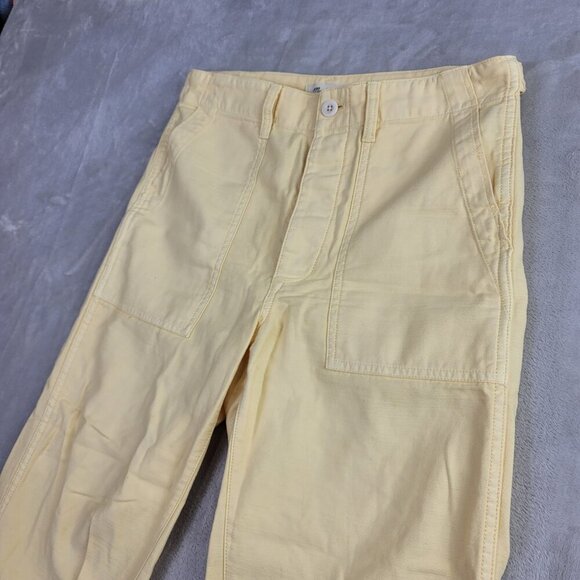 Madewell Yellow Griff Fatigue Women's Straight Leg Pants | Size 27 - Picture 4 of 11